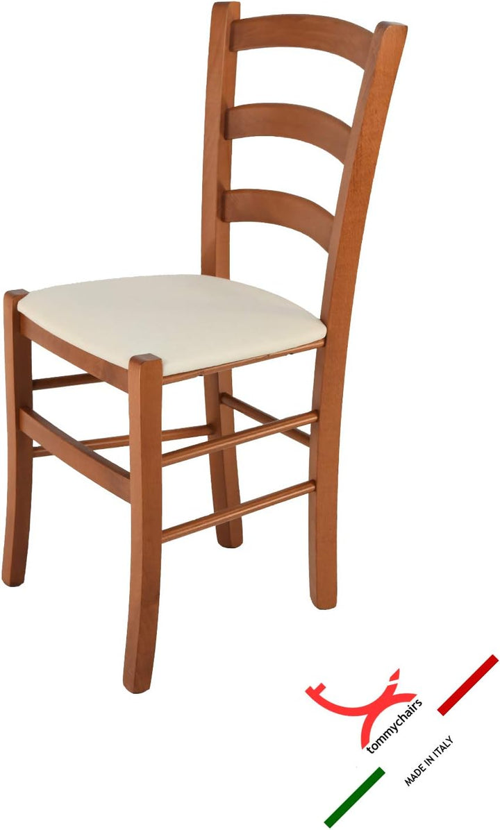 t m c s Tommychairs - Stuhl Venice für Küche und Esszimmer, robuste Struktur aus lackiertem Buchenho
