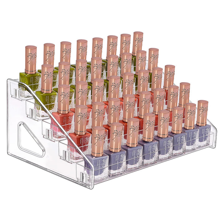 JessLab Nagellack Organizer, 5-Stufige Klarer Acryl Nagellack Halter Åtherische Öle Kosmetik Vitrine