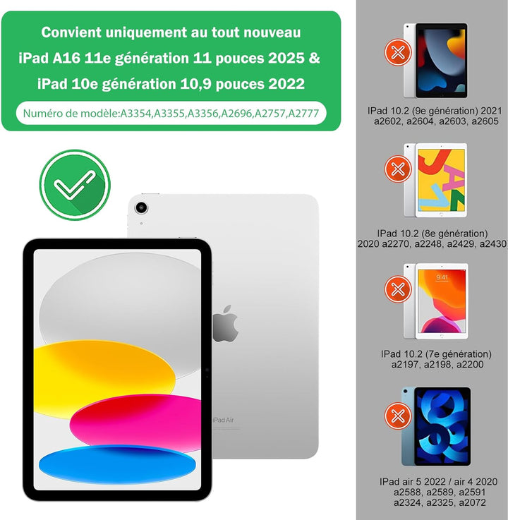 Lupxiu Tastaturhülle für iPad 10. Generation 10,9 Zoll 2022 / (A16) 11. Generation 11 Zoll 2025, abn