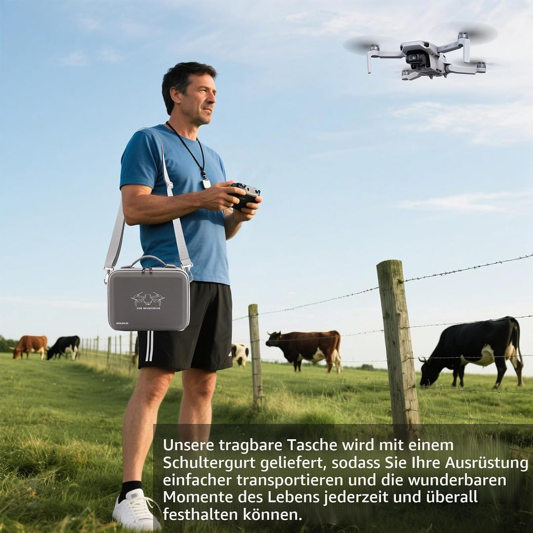 Tasche für DJI Mini 4K, MiNi 2 SE / 2 Drohne &amp; Zubehör, Kompakter, wasserdichter &amp; stossfester Mini-