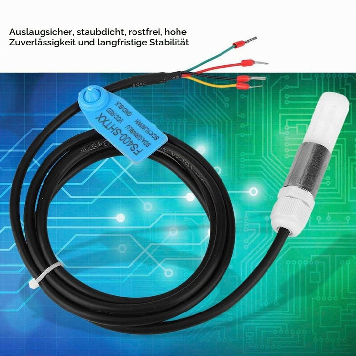 Staubdichter FS400-SHT3X Digitale Boden-Temperatur-Feuchtesensor-Sonde aus Edelstahl und Kunststoffg