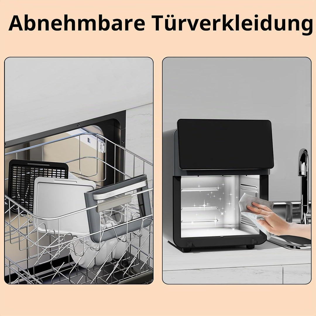 10L Grosser XL Pro Heissluftfritteusen-Ofen mit Grill-Kombination für,12-in-1 Smart-Konvektionsöfen,