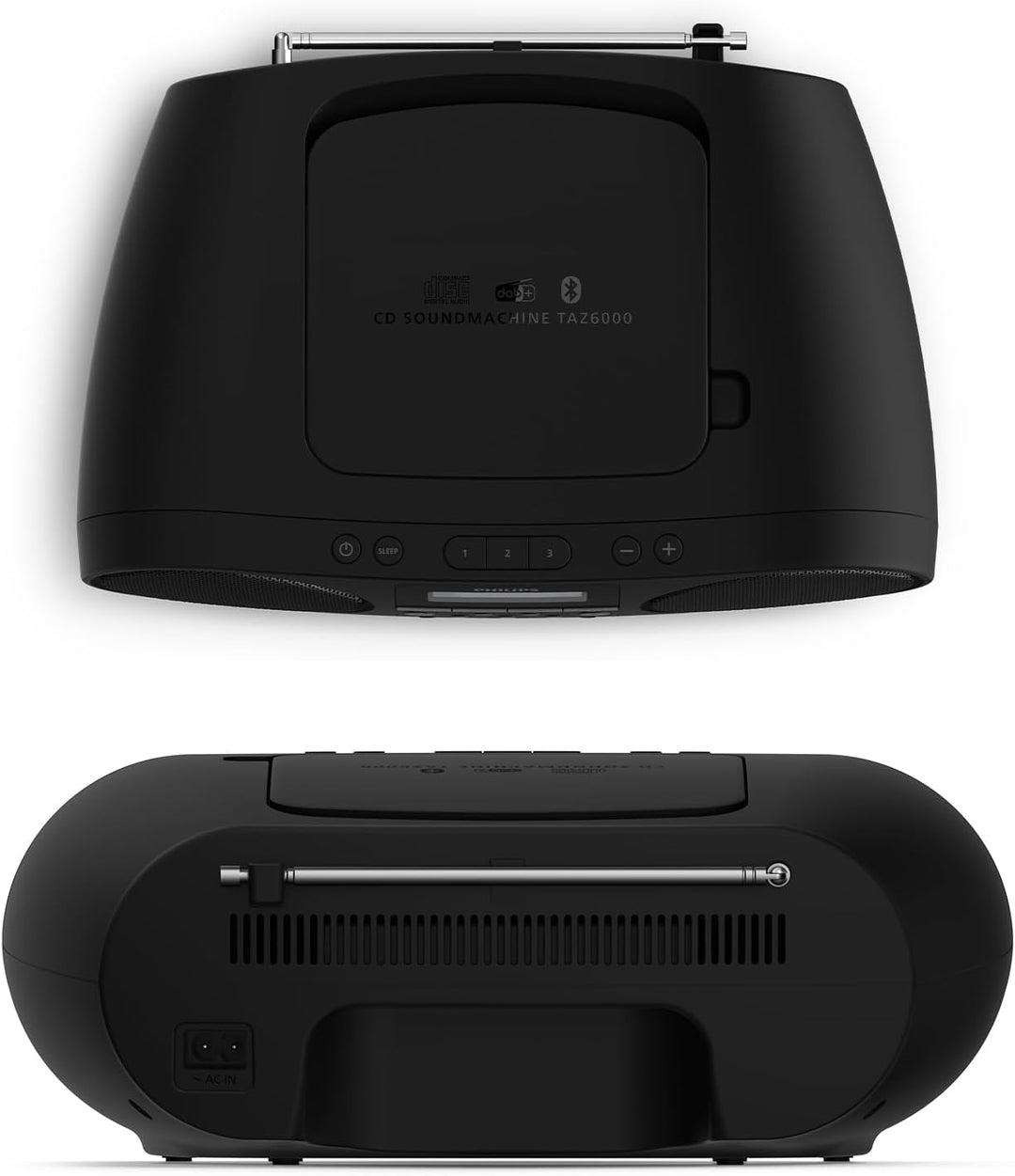 Philips TAZ6000 Multifunktions-CD-Spieler mit DAB+-/FM-Radio, Bluetooth 5.4, USB, Dynamic Bass und 3