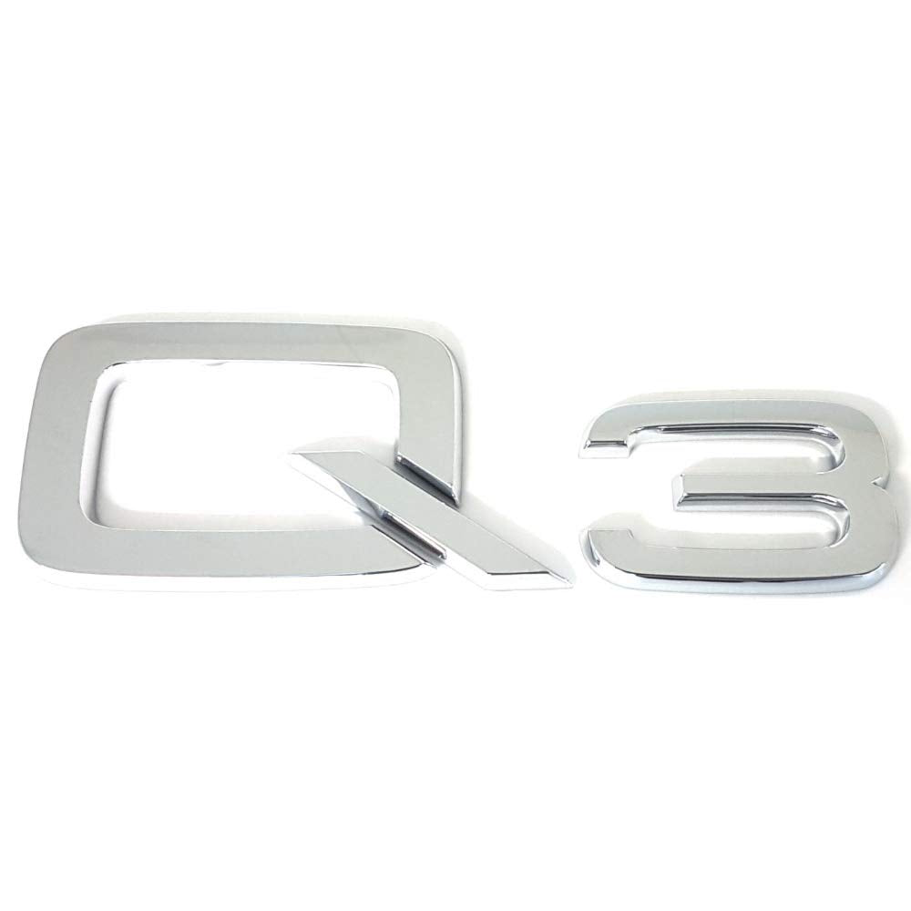Audi 8U08537412ZZ Schriftzug Q3 Emblem Logo Aufkleber Modellbezeichnung chrom glänzend