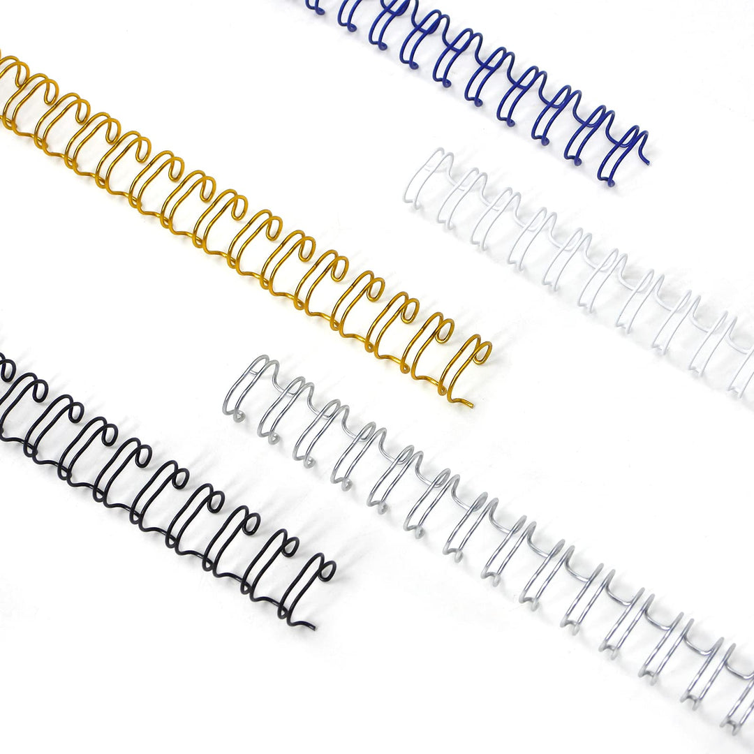 RAYSON Drahtbinderücken, 25 Blatt, 3:1 Teilung, 6,4 mm, 34 Schlaufen, A4, Mehrfarbig, Packung mit 10