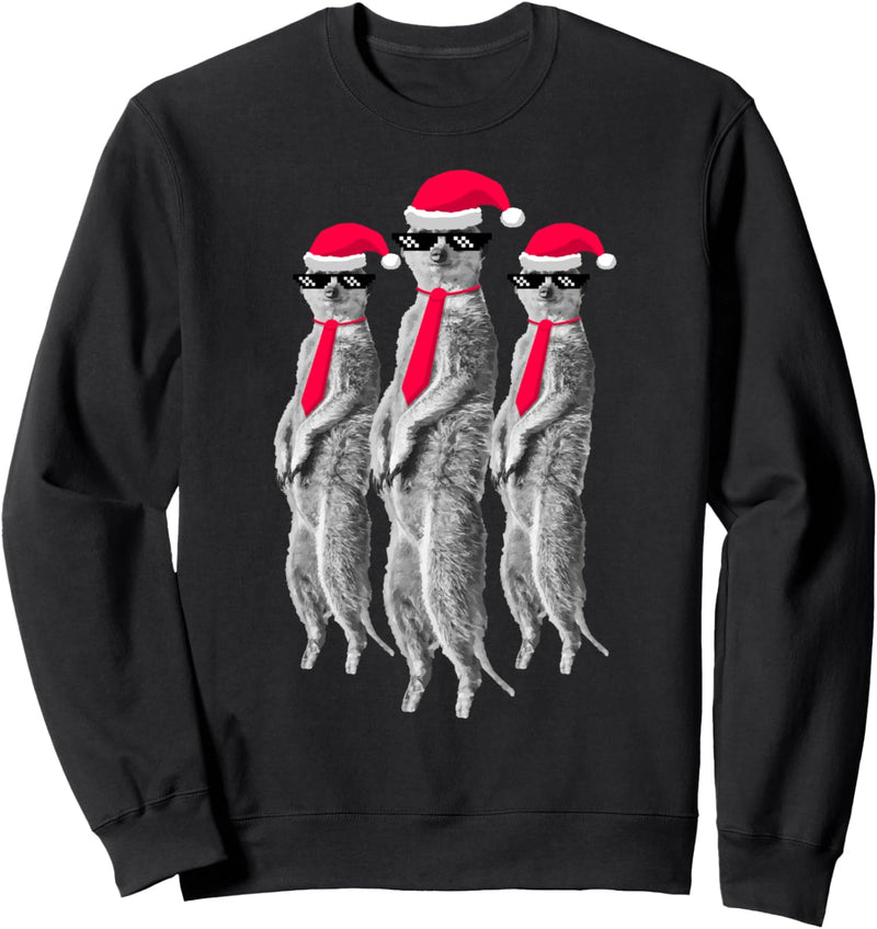 Erdmännchen Xmas Crew. Coole Christmas Agenten Clique Fun Sweatshirt