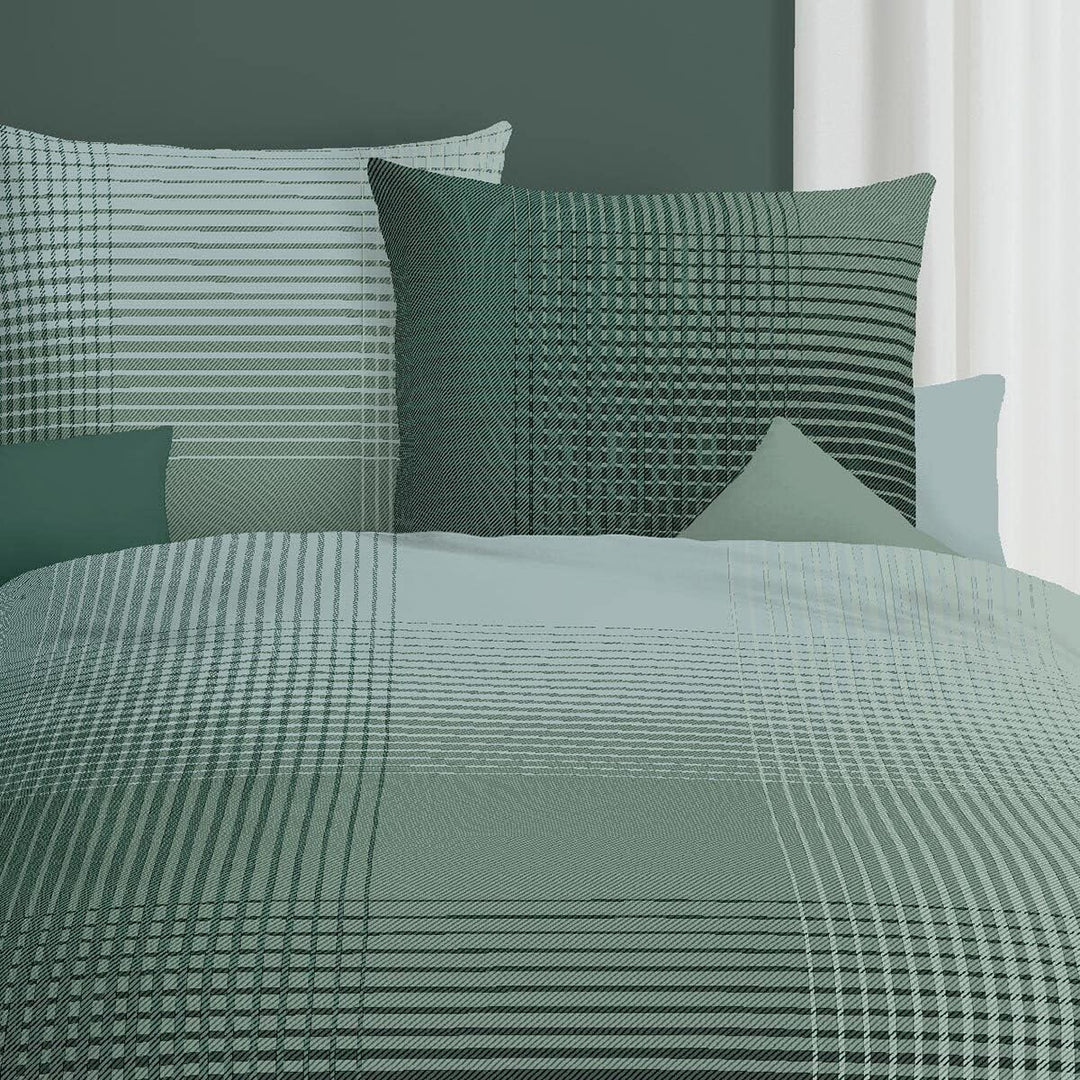 Kaeppel Mako-Satin Bettwäsche Master Jade, 1 Bettbezug 155 x 220 cm + 1 Kissenbezug 80 x 80 cm Jade
