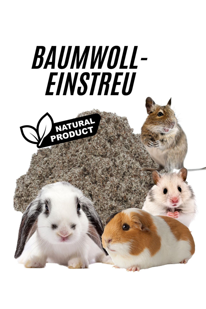 30l Einstreu für Käfige Baumwolleinstreu für Kaninchen,Hasen, Hamster, Mäuse und alle Nagetiere saug
