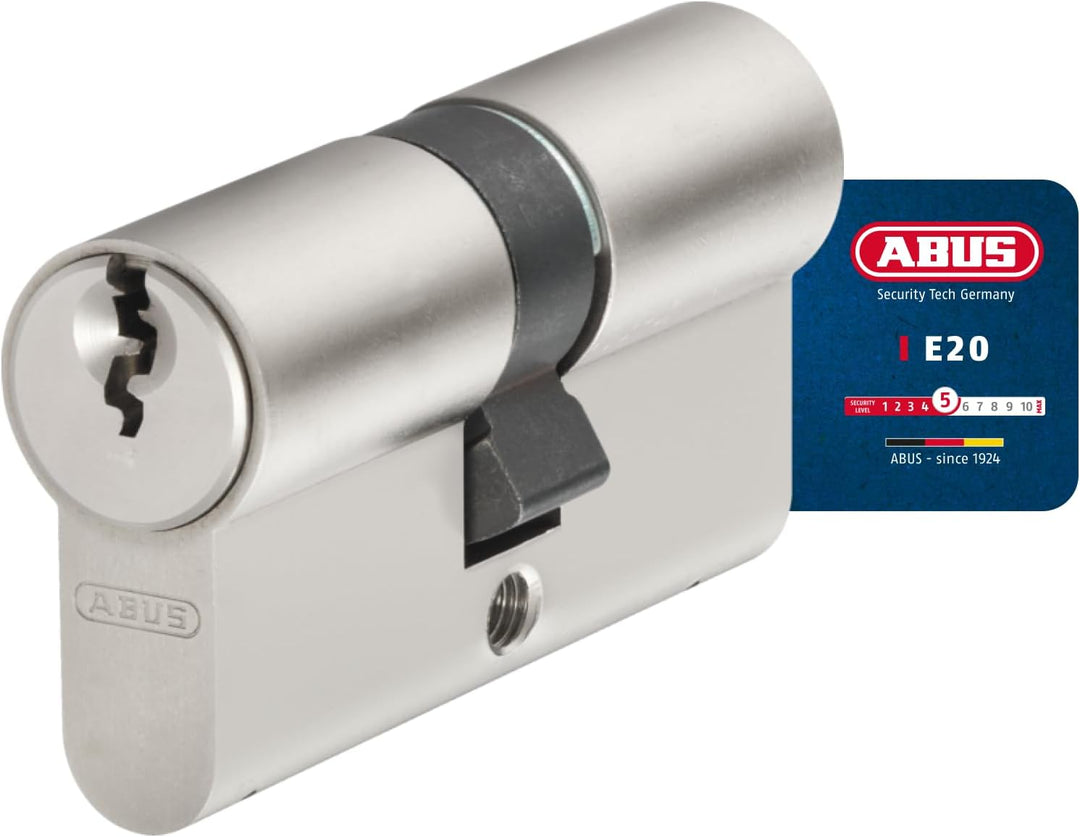 ABUS Profil-Zylinder E20NP Twins Set-2-Stück gleichschliessend mit 5 Schlüsseln 59823 30/30 gl. 2er