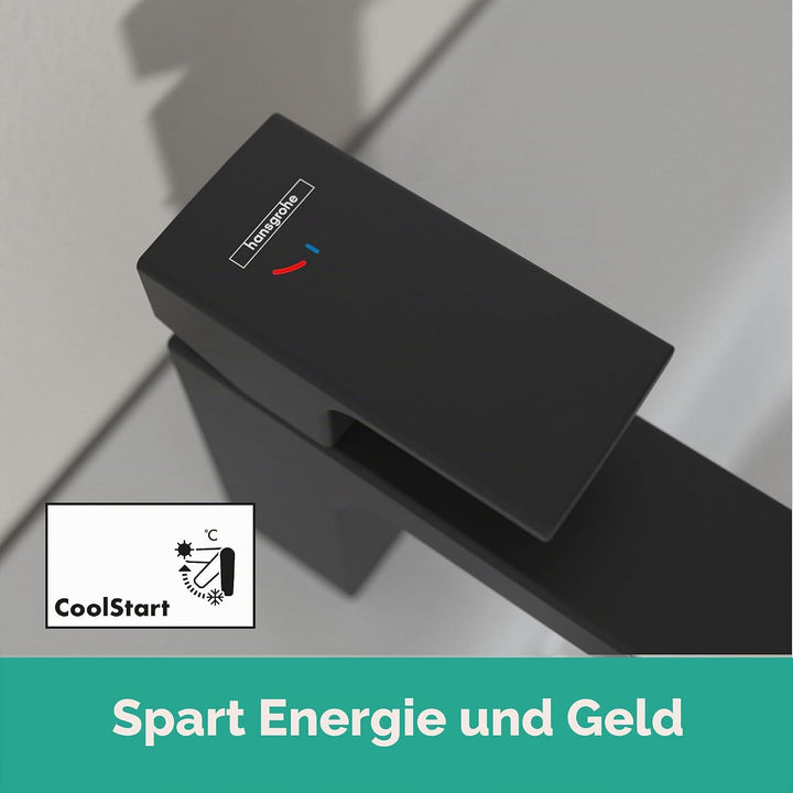 hansgrohe Waschtischarmatur Vernis Shape, Wasserhahn Bad mit Auslauf Höhe 70 mm, mit Zugstange, Bada
