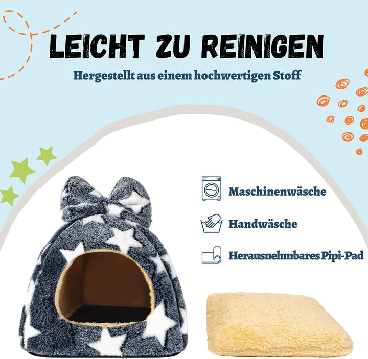 Dyrdekly 2 Stück Meerschweinchen Betthöhle Gemütliches Hamster Bett Warme Chinchilla Kuschelhöhle Ha