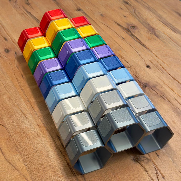 Regal für Hörfiguren (z.B. Tonie Figuren) - 3D Druck - Modulares Design (Gold, Premium) Gold Premium