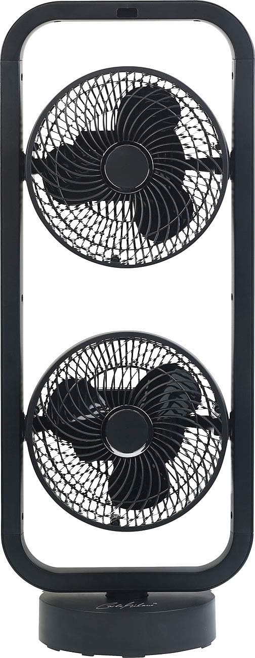 Carlo Milano Kühler: Standventilator mit 2 Rotoren, 3 Stufen, Oszillation, Timer, 70 Watt (Raumzirku