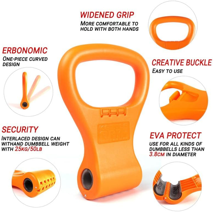 Kettlebell Grip Adjustable Portable Weight Travel Workout Equipment Gear for Gym Weights Bag, Crossf