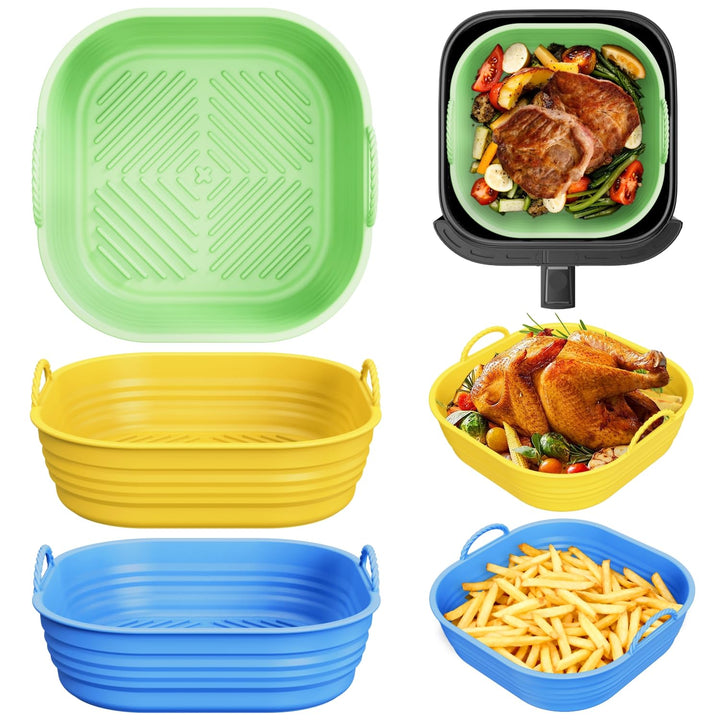 Silikonform für Heissluftfritteuse Zubehör | Air Fryer Liners Wiederverwendbar anstelle Airfryer Bac