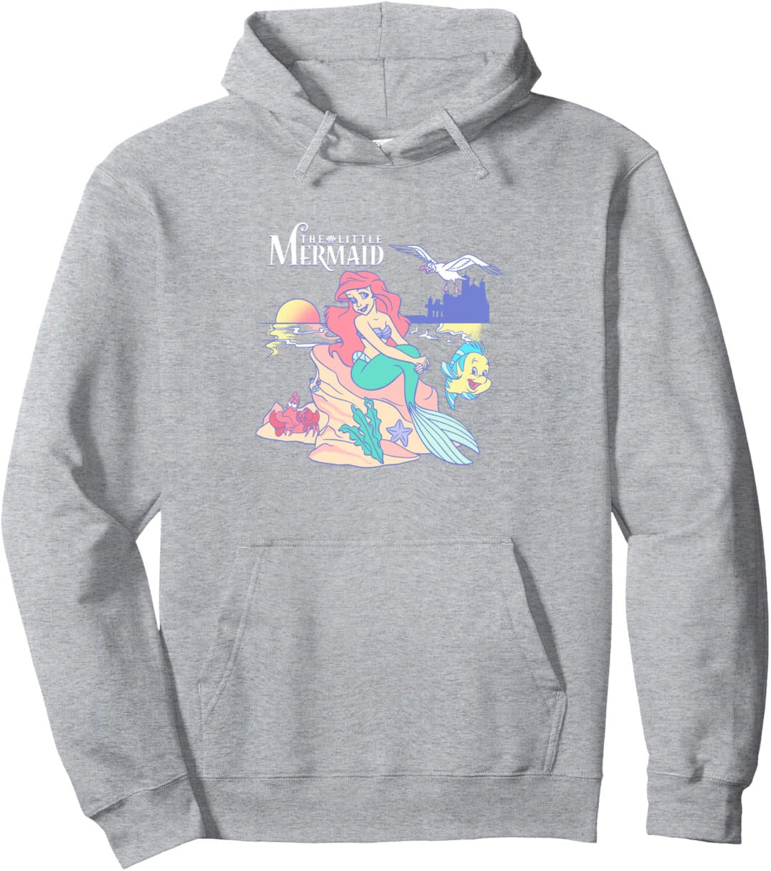 Disney Little Mermaid Ariel Vintage Pop Portrait Pullover Hoodie