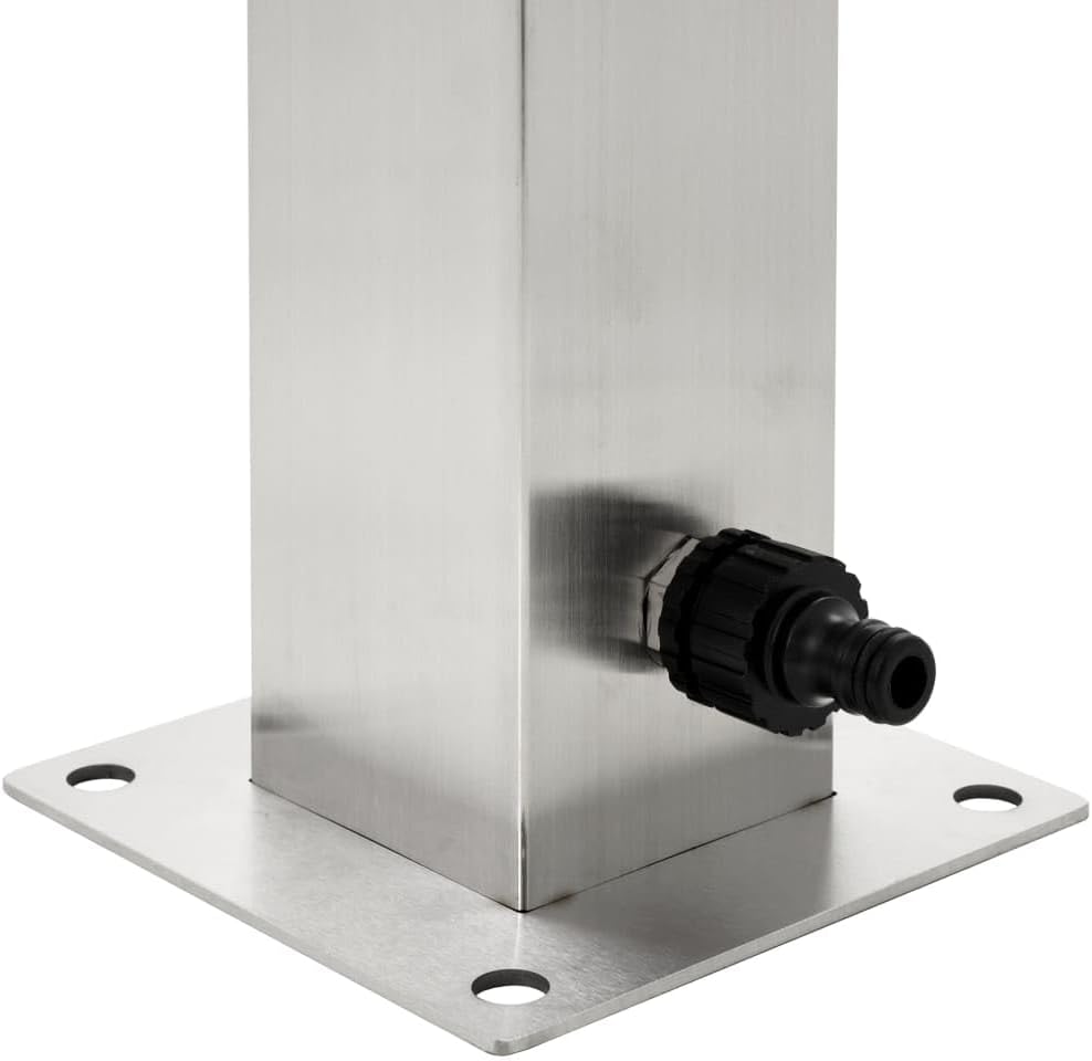 vidaXL Wassersäule Edelstahl 95 cm Wasserzapfstelle Wasserzapfsäule Brunnen