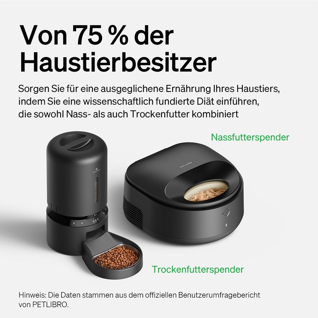 PETLIBRO Futterautomat Katze Nassfutter, 2,4 GHz Wi-Fi Smart App-Steuerung, Neufassung Nassfutteraut