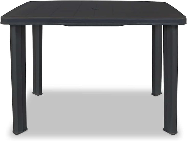vidaXL Gartentisch Kunststoff Balkontisch Esstisch Campingtisch Terrasse Tisch 101 x 68 x 72 cm Anth