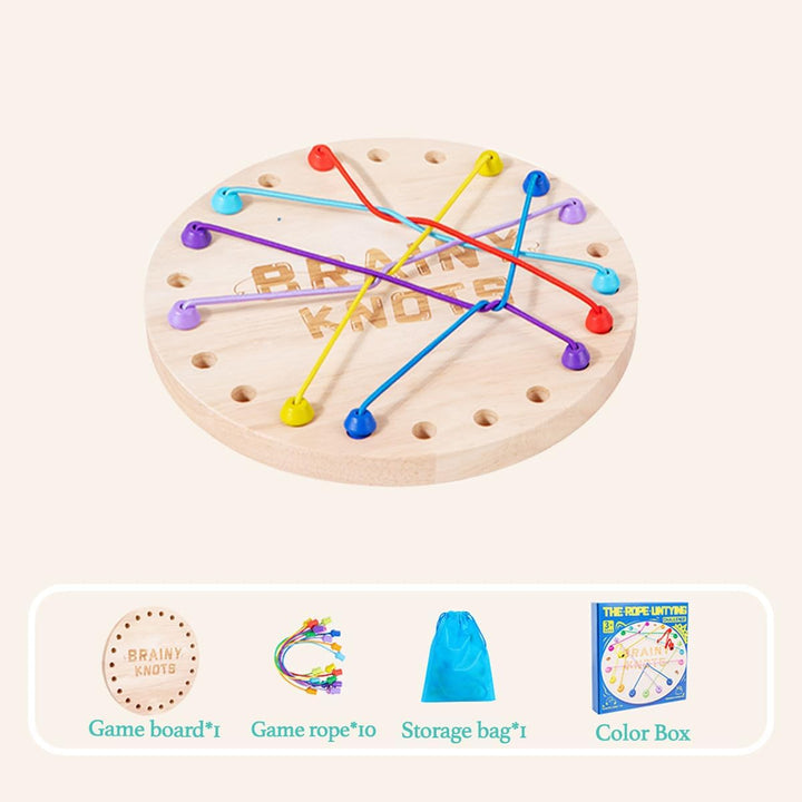 Brainy Knots Logikspiel–Geduldspiele & Rope-Challenge-Spiel für Kinder, Seiltricks und Familien-Bret