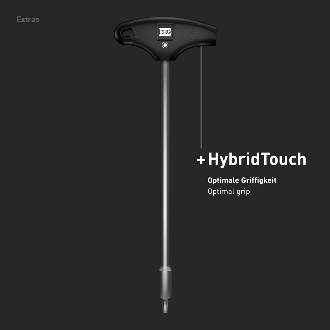 INBUS® 73400 T-Griff Aussensechskant Steckschlüssel Set 5tlg, 6–13mm, mit HybridTouch — Made in Germ