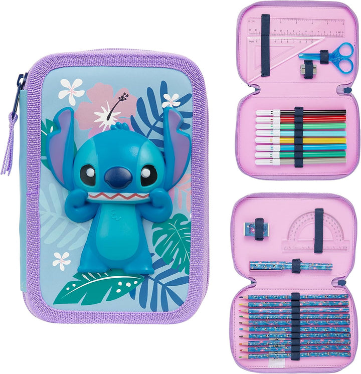 Disney Federmäppchen Mädchen Die Eiskönigin Stitch Federtasche Mädchen Gefüllt Schulmäppchen 2 3 Fäc