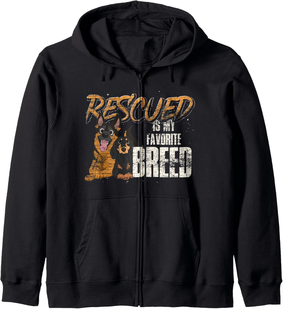 Gerettet ist meine liebste Rasse Hundehalter Tierheim Hund Kapuzenjacke
