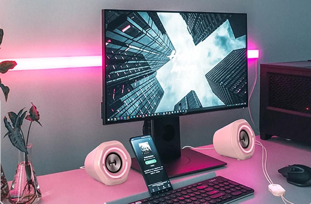 EDIFIER G1000 kompakte Bluetooth Gaming-Lautsprecher mit 2 Klangmodi und RGB-Beleuchtung mit 12 vers
