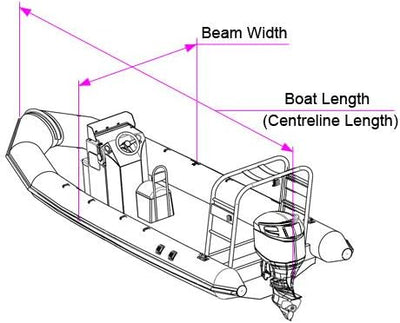 Oceansouth Rib Boat Cover (Storage) (Länge 8.8m - 9.1m)