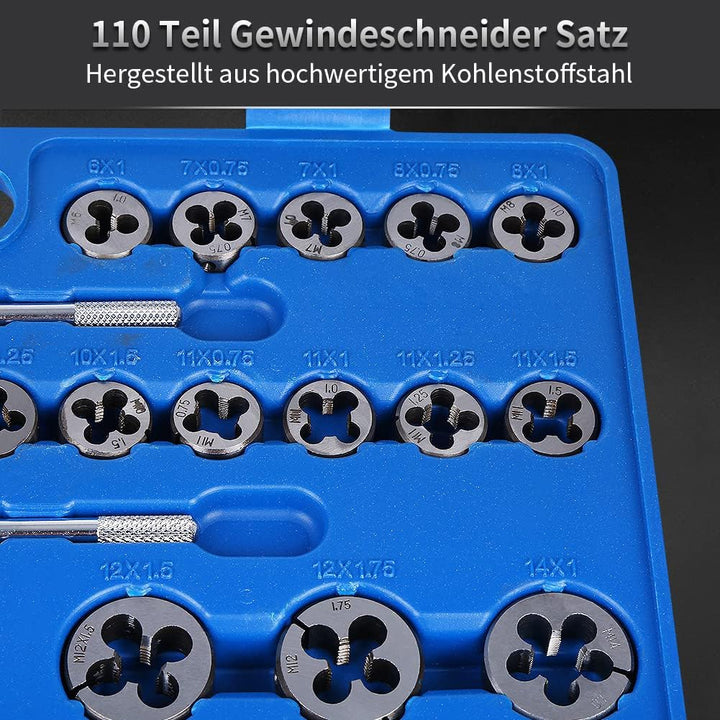 Cocoarm Gewindeschneider Set Gewindebohrer Set Gewindeschneider Set Profi 110 Stück/Set M2 M18 Gewin