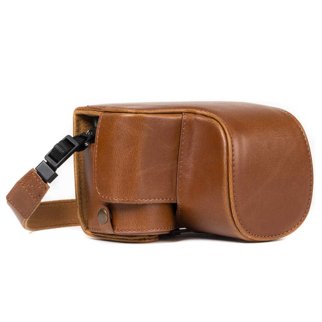 MegaGear Sony Alpha A6500 (16-50 mm) Ever Ready Leder Kamera-Case mit Trageriemen und Batteriezugang