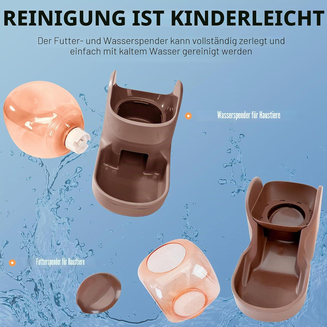 Automatisches Futter- und Wasserspender für Hunde, Katzen, Futterspender und Wasserspender, 3,8 l, 2