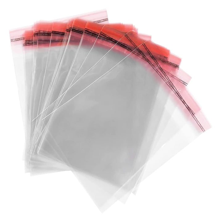 100 Stk. Klar Cellophantüten Plastiktüte Klein Grösse 25cm x 33cm + 3cm Flap 100 St. mit Klappe Zell