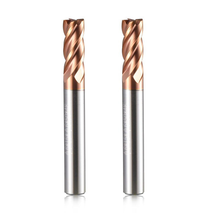 6mm CED Fräser Schaftfräser Hartmetall 4-Flöte, 2 Stücke TiSiN Coat Spiralfräser Bit VHM CNC Bohrauf