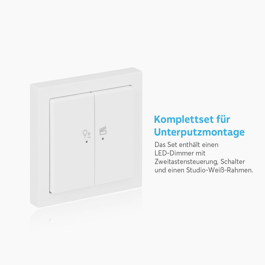 Busch-Jaeger 62851 UJ-84-WL LED-Dimmer flex Wireless Komplettset Tastdimmer-Einsatz Tastbedienfeld 2
