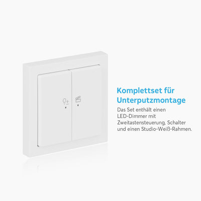 Busch-Jaeger 62851 UJ-84-WL LED-Dimmer flex Wireless Komplettset Tastdimmer-Einsatz Tastbedienfeld 2