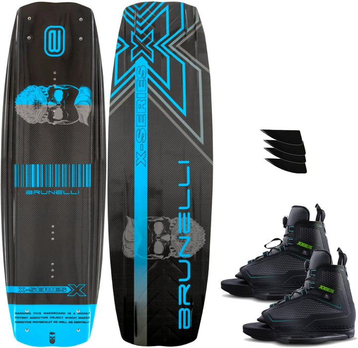 BRUNELLI Carbon Wakeboard Set 138 cm mit Jobe Maze Wakeboardbindung