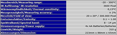 Wärmebildkamera Infrarotkamera LCD Farbdisplay Gebäude Sanierung Schimmel Taupunkt Energiepass IR3