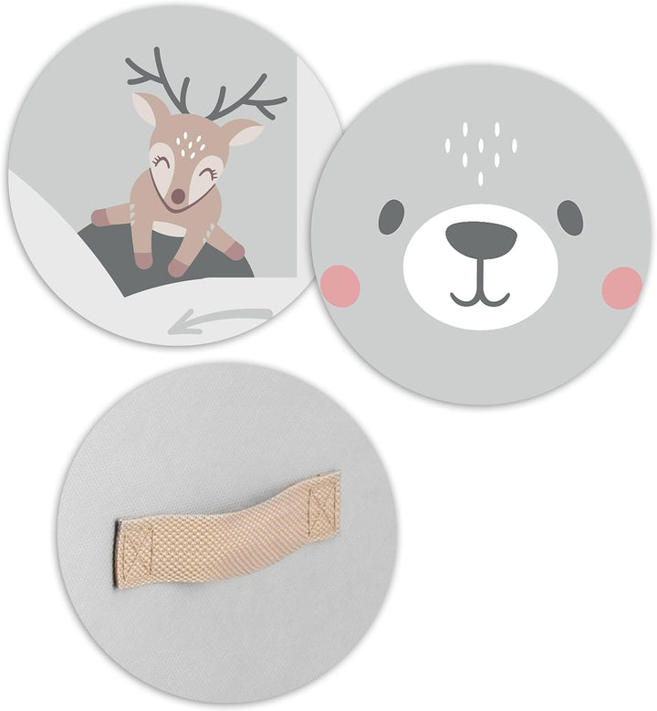 Nukido - 2in1 - Spielzeugkiste mit Spielmatte - für Kinder/Baby - Faltbar - Aufbewahrungsbeutel - Sp
