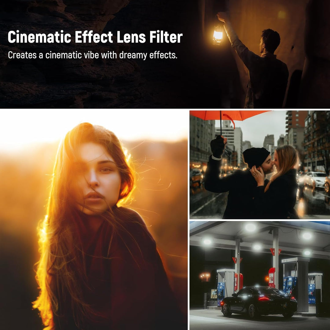 NEEWER Black Diffusion 1/4 Filter Schwarze Diffusion Träumerischer Kinoeffekt Objektivfilter für X10