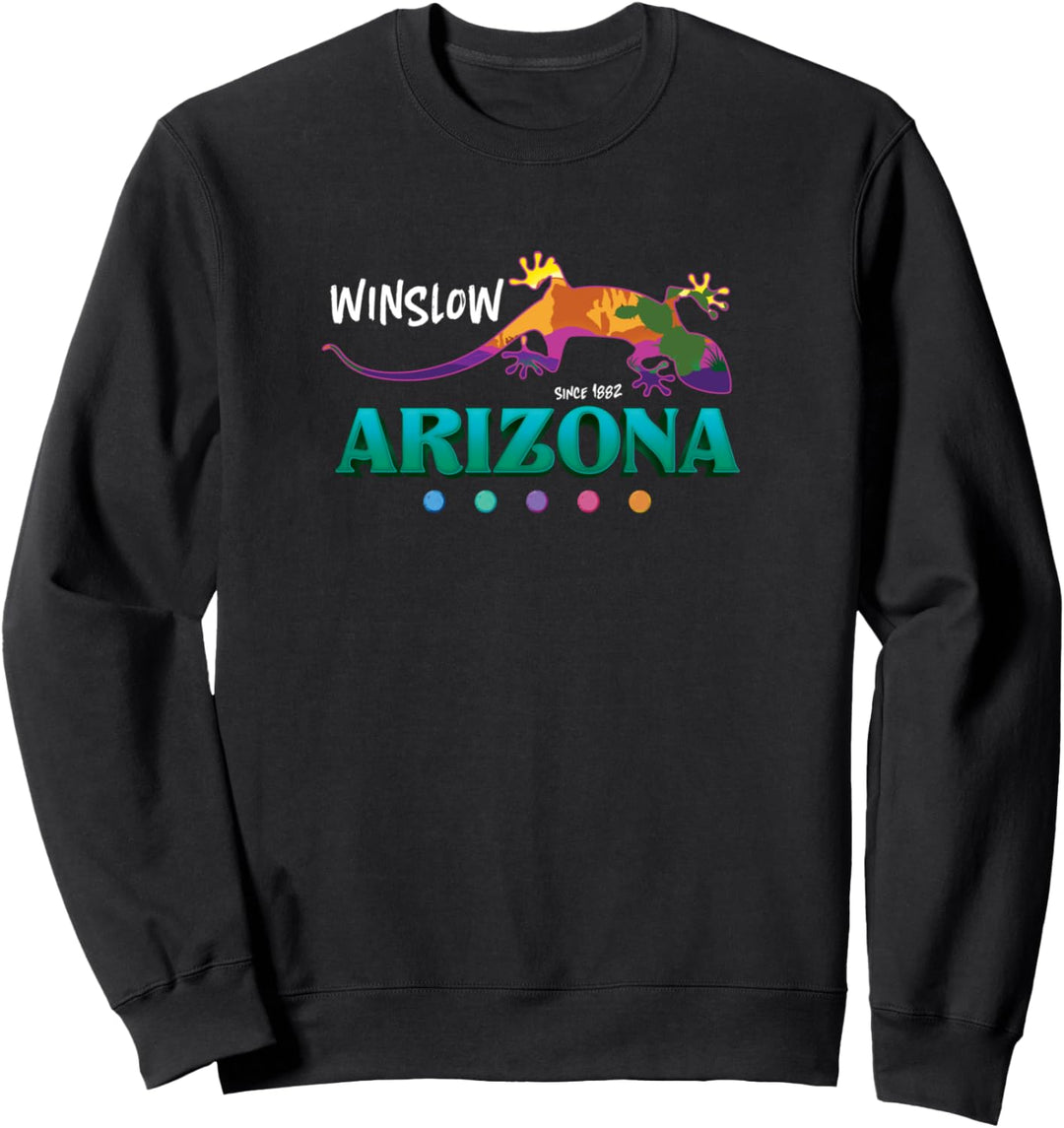 Winslow Arizona USA Desert Gecko Lizard Vacation Souvenir Sweatshirt