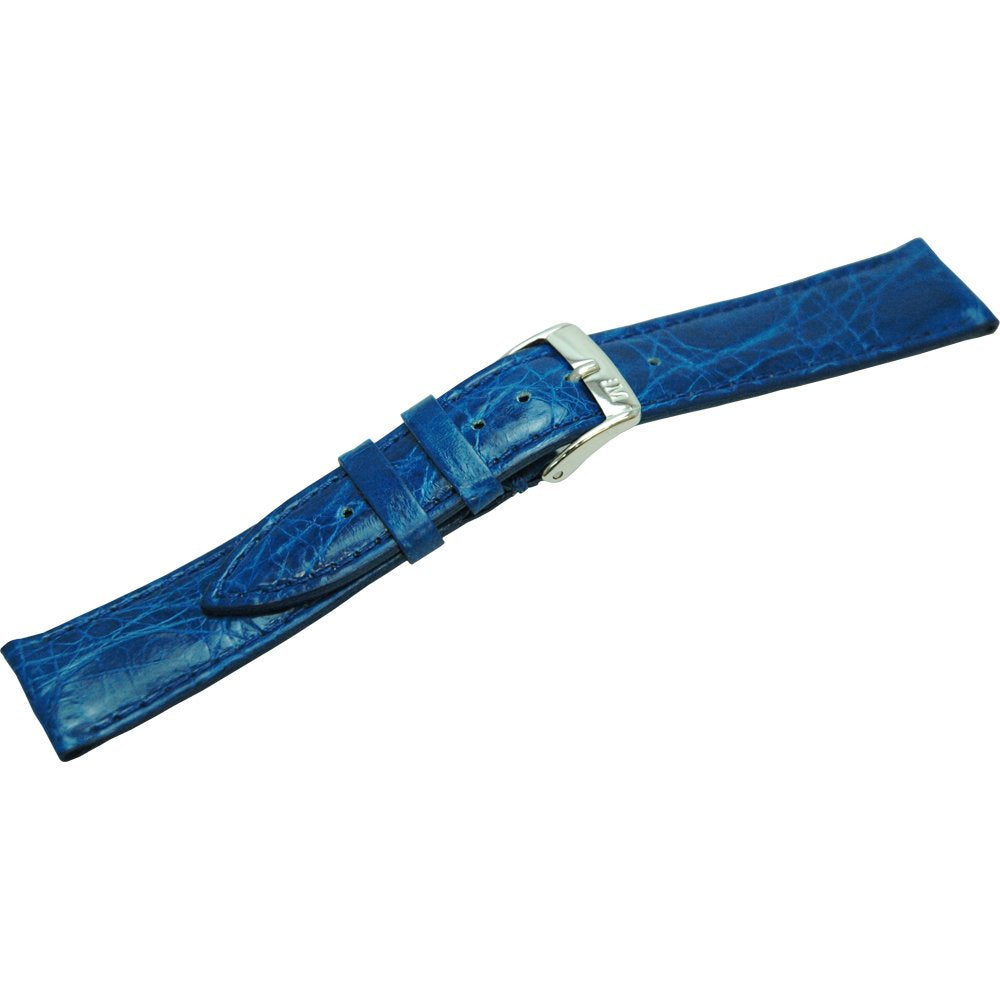 Morellato 20 mm Uhrenarmband in Blau aus Krokoleder mit Edelstahl Dornschliesse A01X2197052065CR20