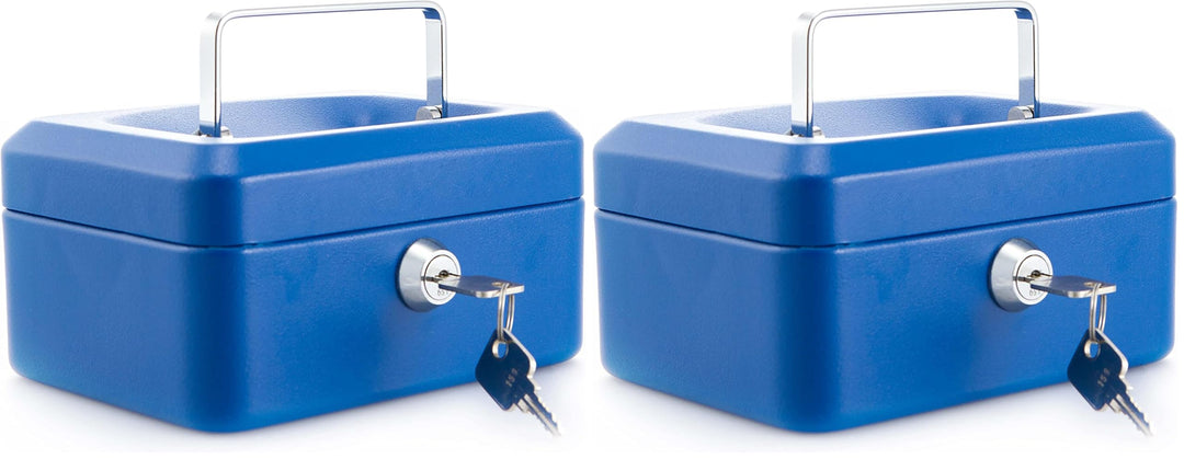 Burg-Wächter 701973 Geldkassette, blau, 150 x 80 x 120mm (Packung mit 2) Blau 150 x 80 x 120mm (Pack