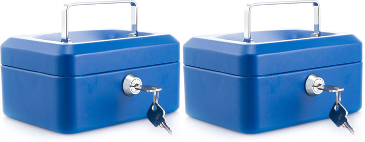 Burg-Wächter 701973 Geldkassette, blau, 150 x 80 x 120mm (Packung mit 2) Blau 150 x 80 x 120mm (Pack