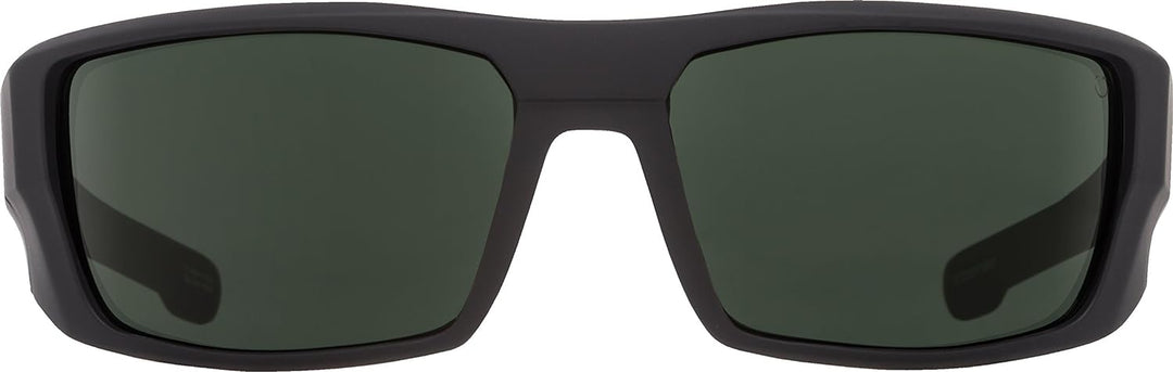 Spy Optic Dirk Polarized Wrap Sunglasses, Soft Matte Black/Happy Gray/Green Polar, 64 mm