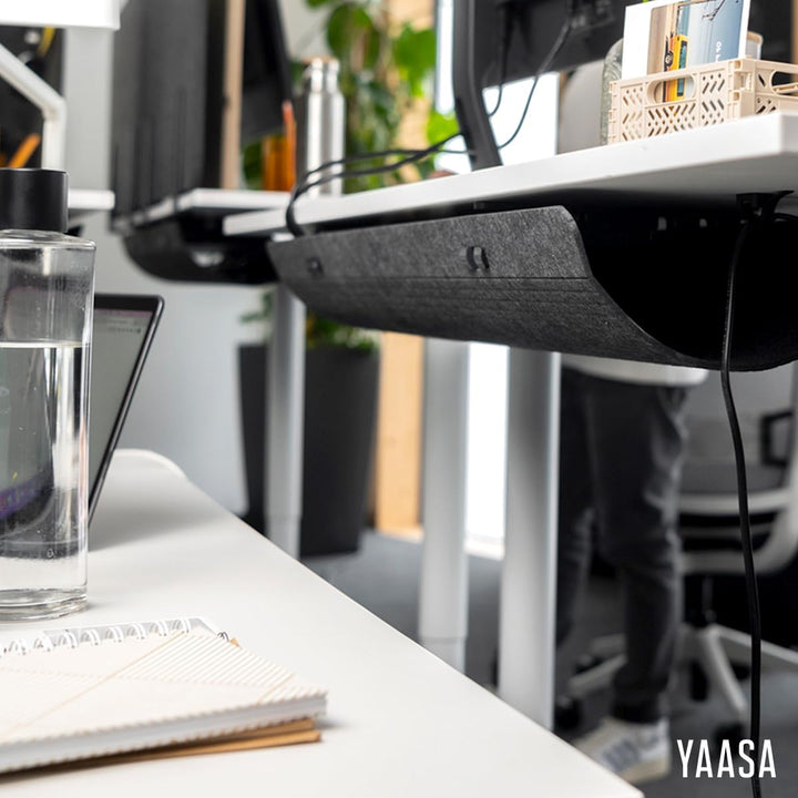 Yaasa Cable Management S/M Kabelkanal Schreibtisch, Volumen und Montageposition anpassbar, Kablemana