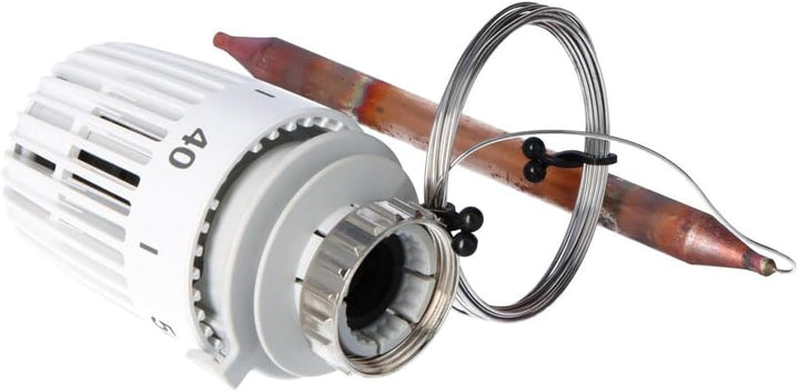 Heimeier Thermostat-Kopf mit Wärmeleitsockel und Spiralfeder, 20 -50 Grad 2m 6402-00.500