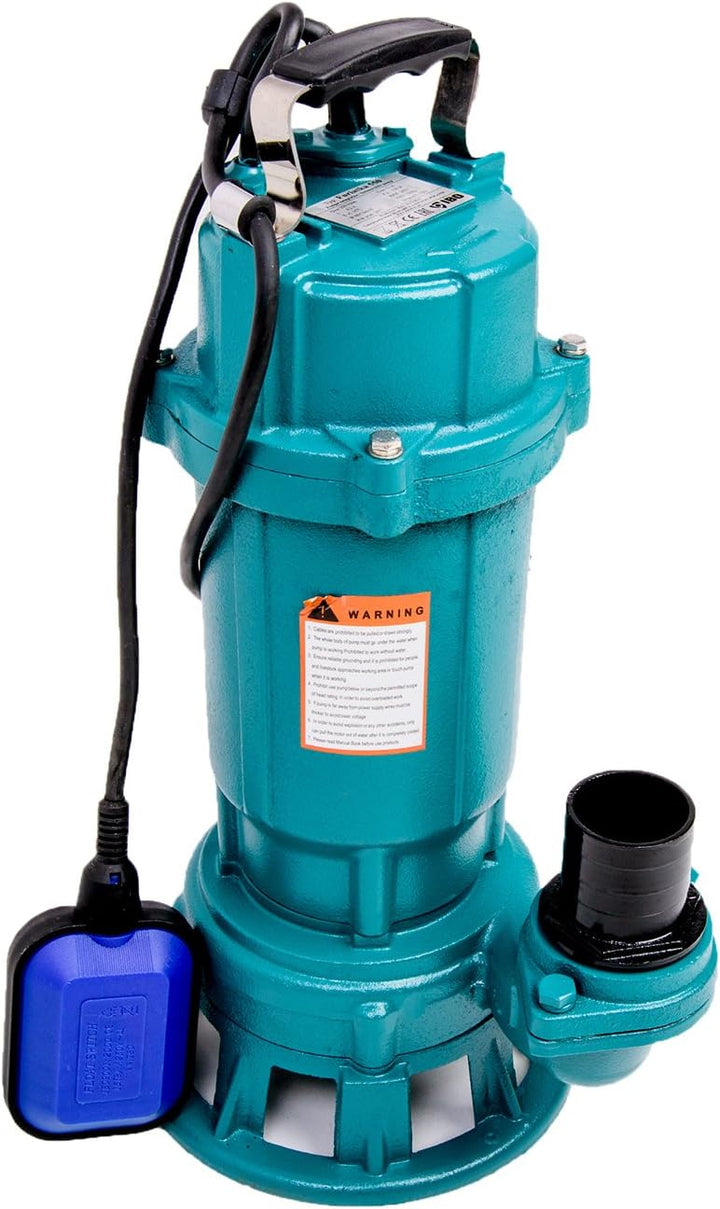 TAUCHPUMPE 550W MIT ZERKLEINERER + 2" STORZ C KUPPLUNG 20m SCHLAUCH - FÄKALIENPUMPE PUMPE Wasserpump