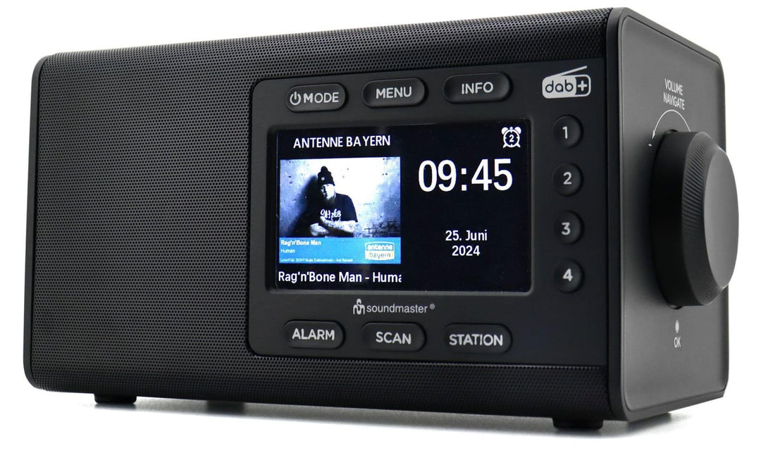 Soundmaster DAB900 Digitalradio mit DAB+ & UKW/FM, Bluetooth & Wecker, Farbe:schwarz, schwarz