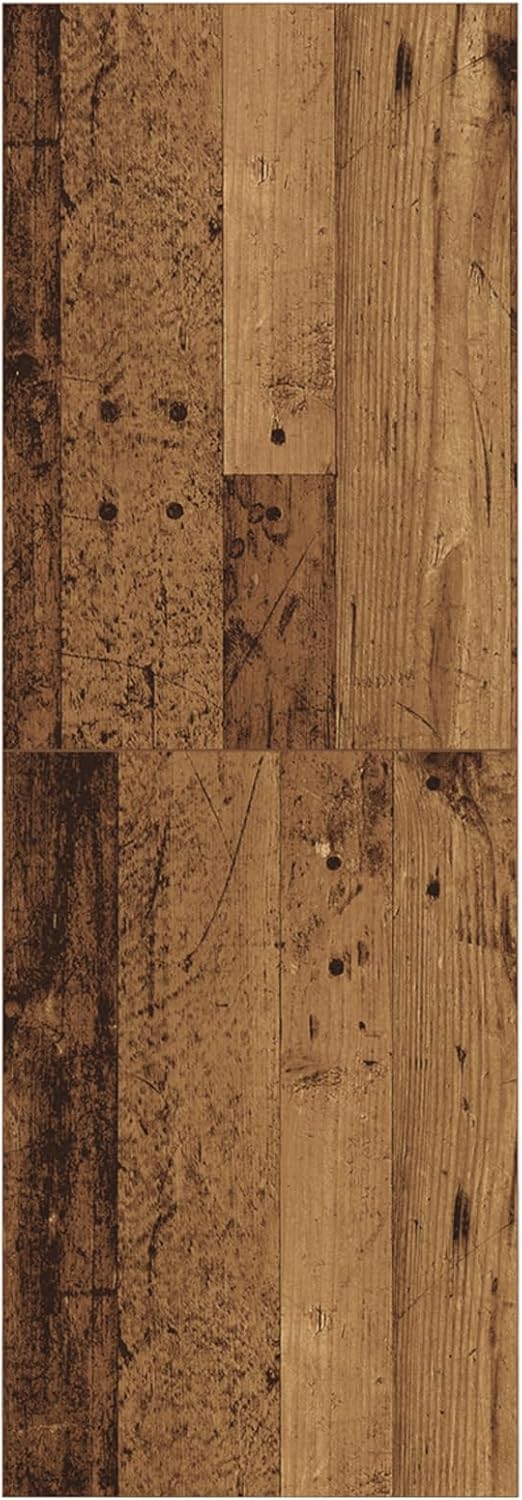 vidaXL TV-Schränk mit Regal Wandmontiert mit Speicher Altholz 37 x 37 x 107 cm Holzwerkstoff 107 cm